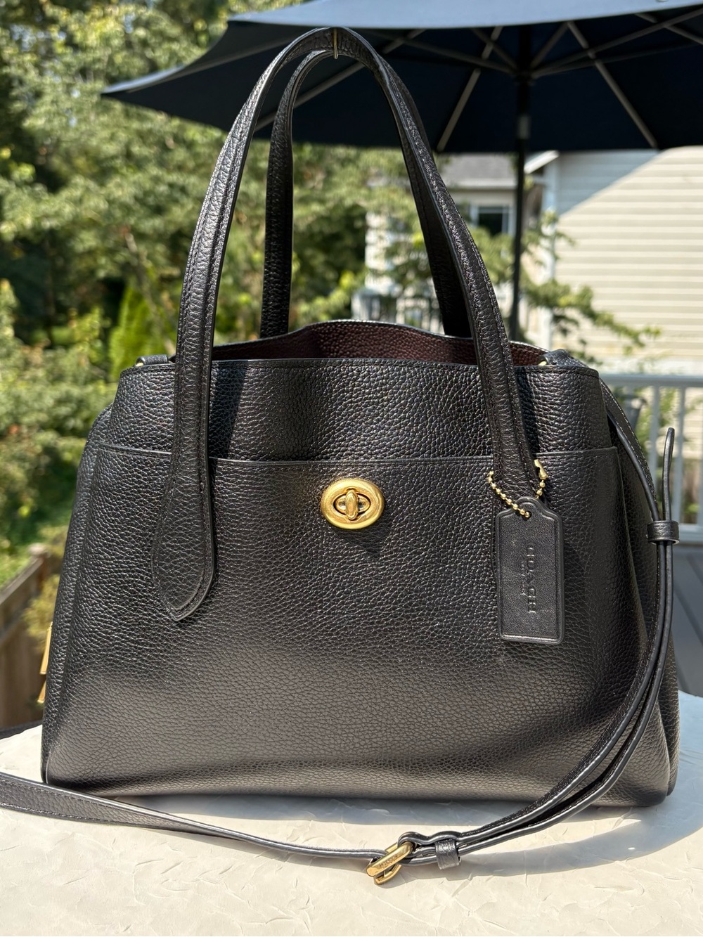COACH Lora Carryall 30 In Black 91740